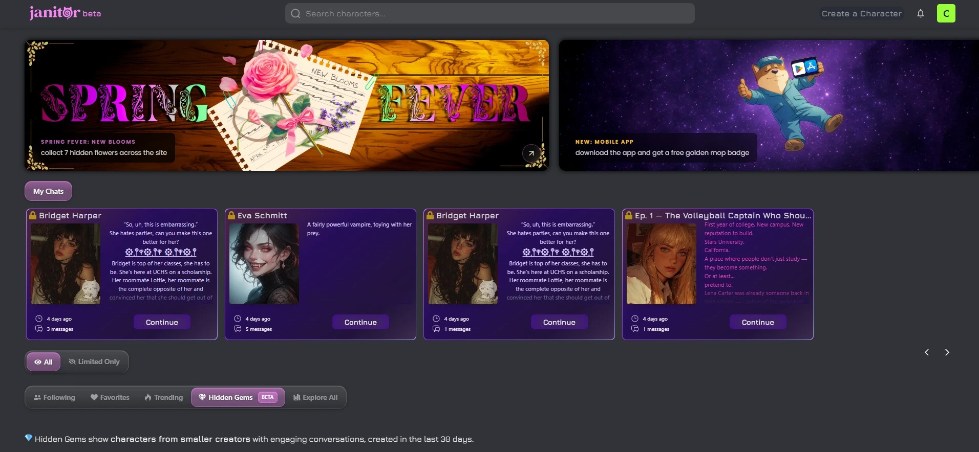 Janitor AI review — zoekfilters en categorieën