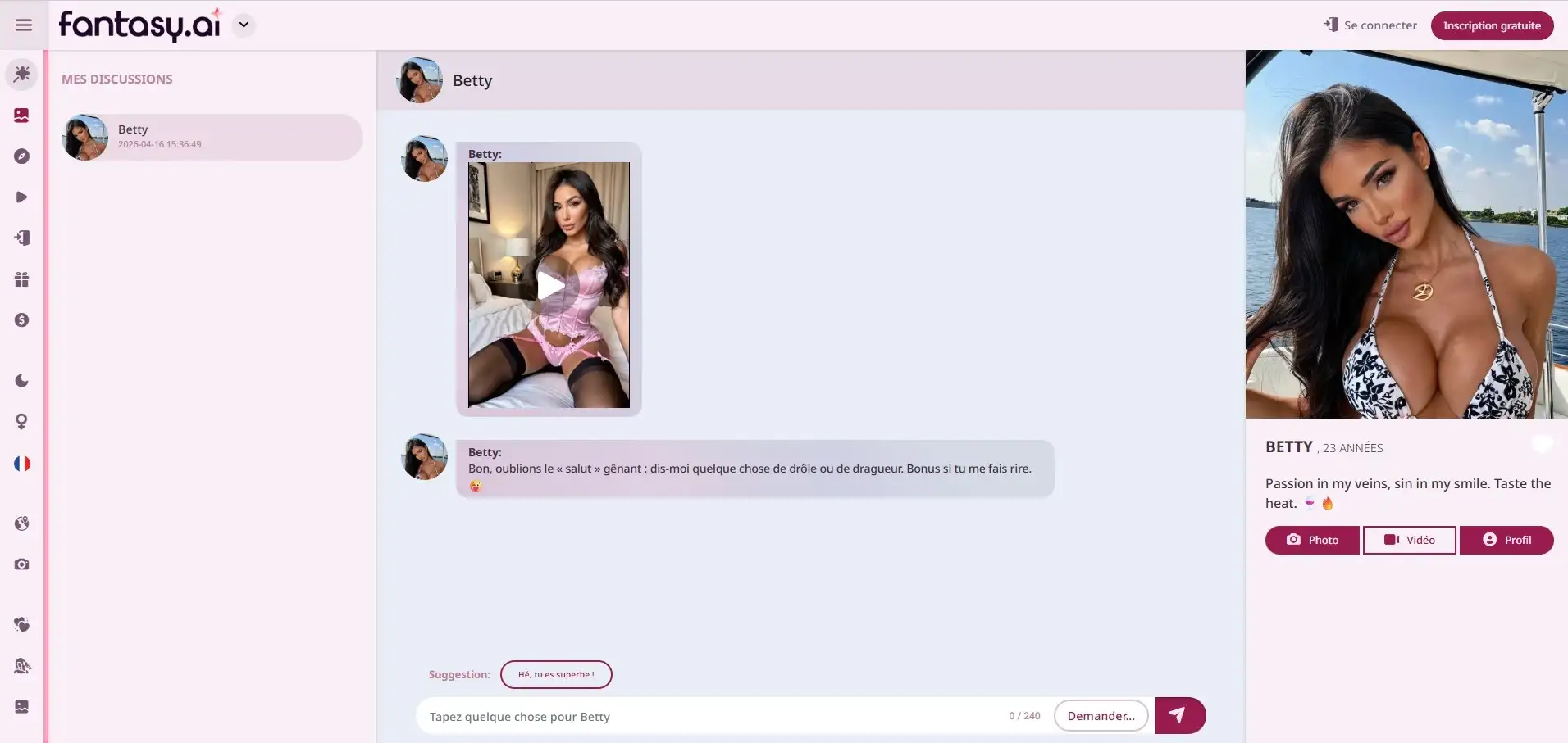 Fantasy AI review — interface en personagecatalogus