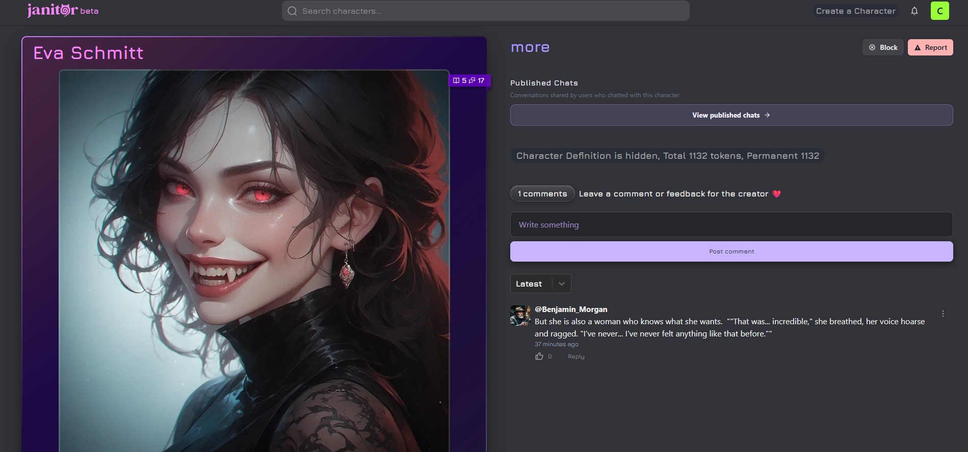 Personageprofiel op Janitor AI — Eva Schmitt